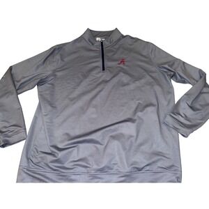 Peter Millar Alabama Crimson Tide Quarter Zip Pullover Mens Navy Houndstooth xxl